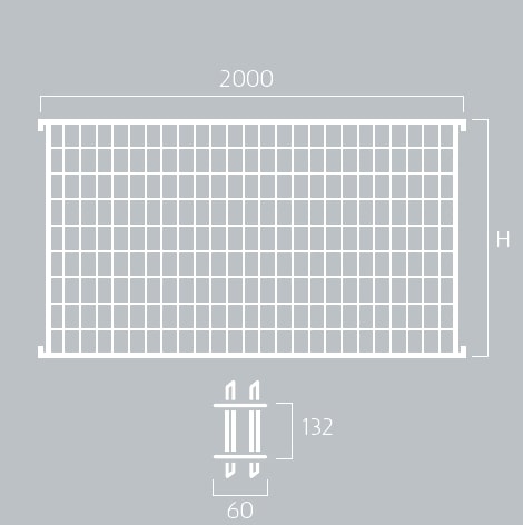 Galvanized fencing modules and pole
